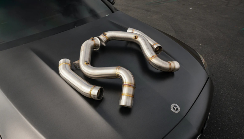 mercedes a45s decat downpipe